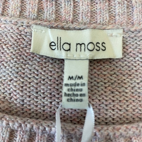 Ella Moss‎ Womens Medium M Striped Sweater Crew Neck Long Sleeve Pink - Picture 2 of 10